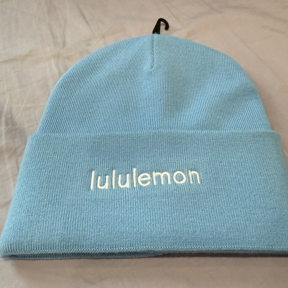 lululemon athletica Light Blue Knit Beanie